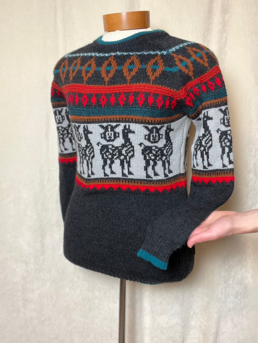 Mixed Color Alpaca Sweater